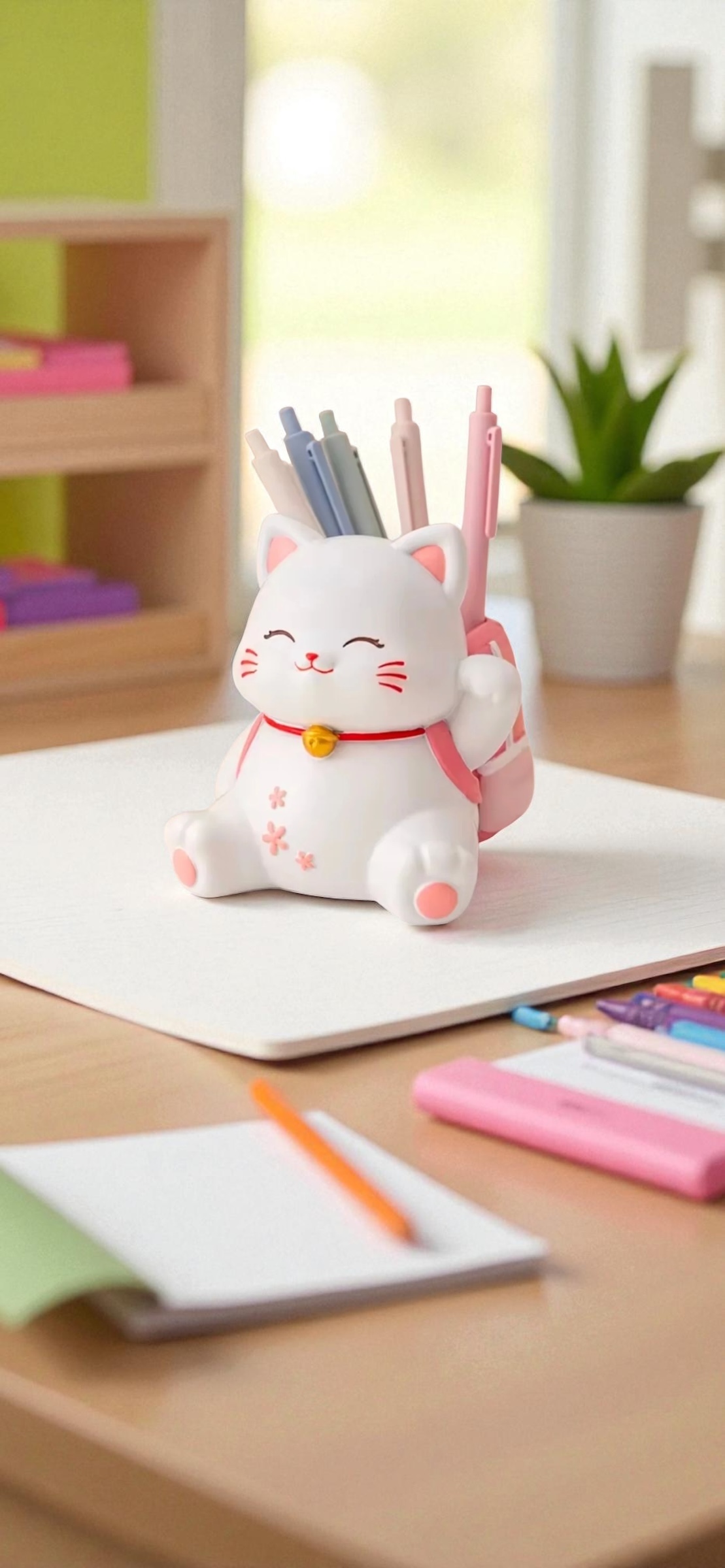 Sevimli kedicik kalemlik fırcalık